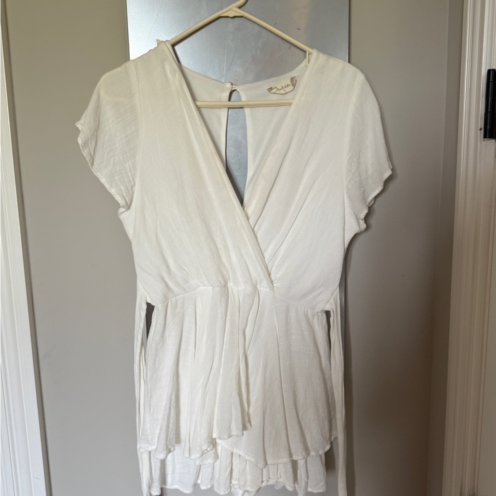 Elegant White Wrap Top
